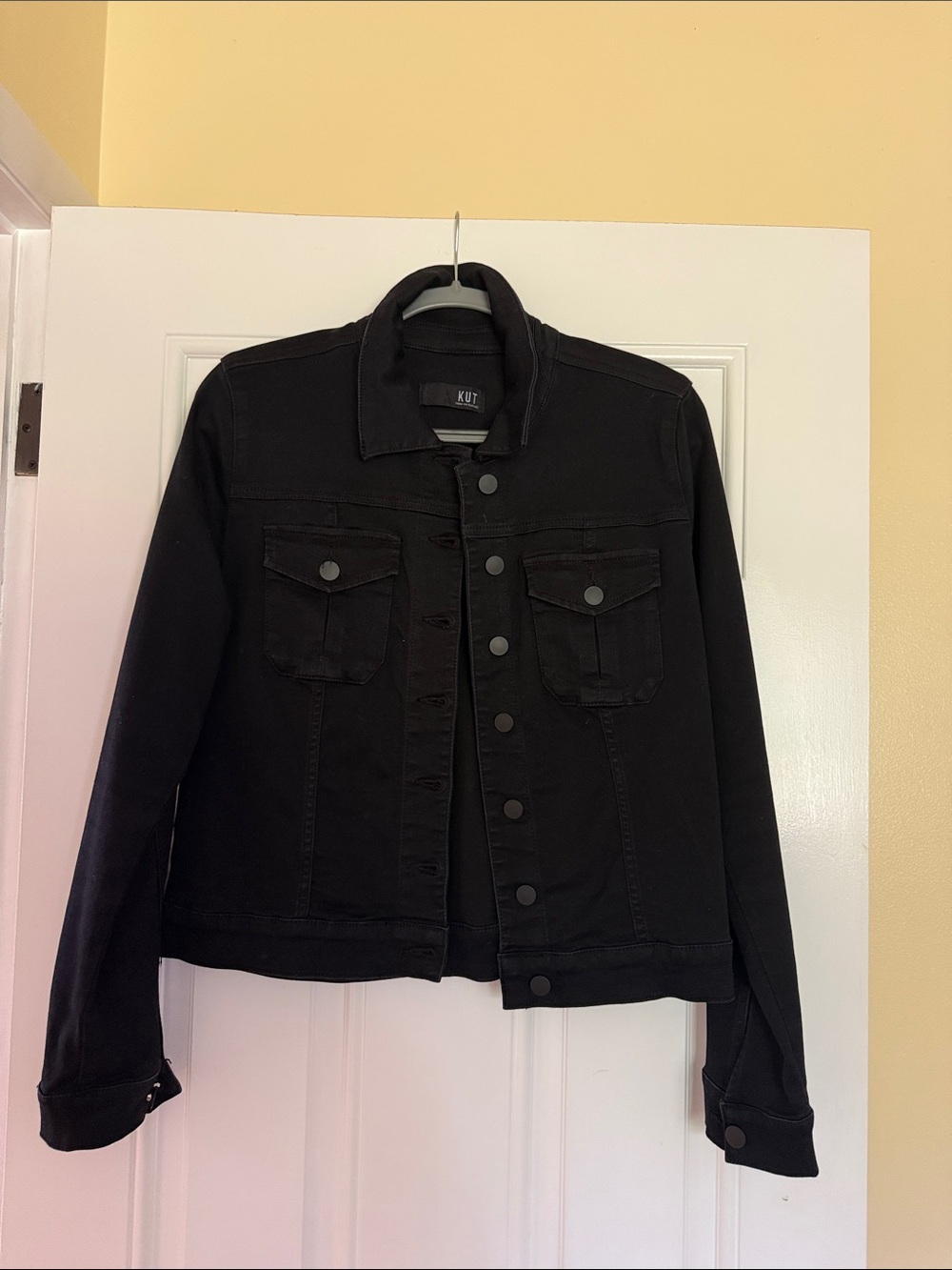 Kut from the Kloth Black Denim Trucker Jacket